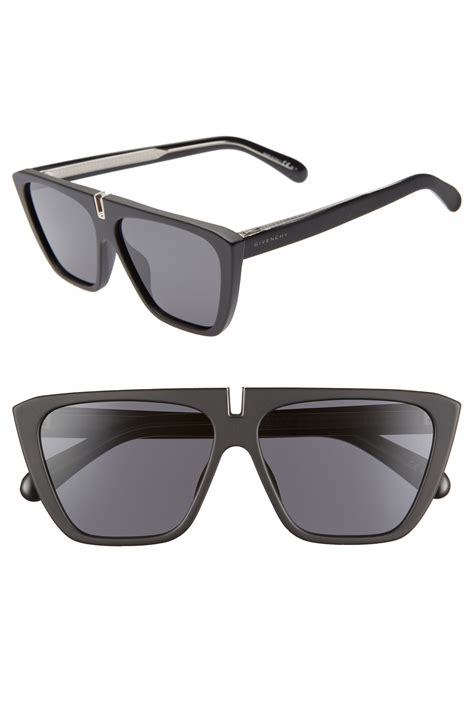 givenchy 58mm flat top sunglasses wearing|givenchy oversized sunglasses.